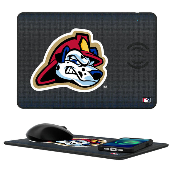 Peoria Chiefs Linen 15-Watt Wireless Charger and Mouse Pad-0