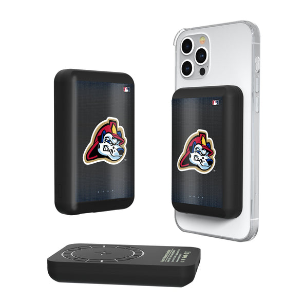 Peoria Chiefs Linen Wireless Mag Power Bank-0