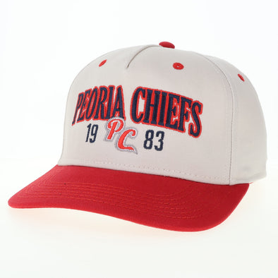 Peoria Chiefs Stone/Scarlett Adjustable Snapback