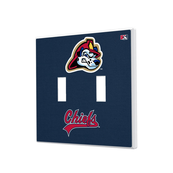 Peoria Chiefs Solid Hidden-Screw Light Switch Plate