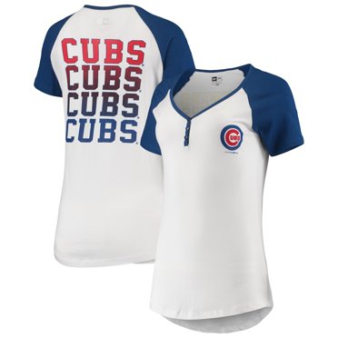 Chicago Cubs New Era White/Blue Women’s V-Neck T-Shirt