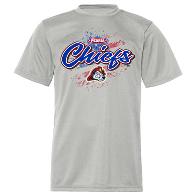 Youth - Peoria Chiefs Silver Youth Performance T-Shirt