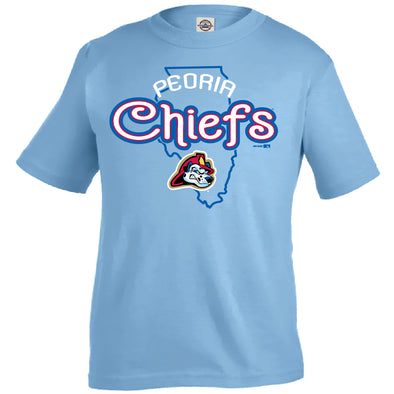 Peoria Chiefs Sky Blue Juvenile T-Shirt