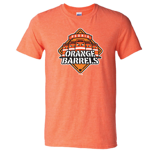 Peoria Orange Barrels Heather Orange Softstyle T-Shirt