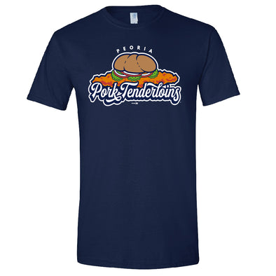 Peoria Pork Tenderloins Navy Softstyle T-Shirt